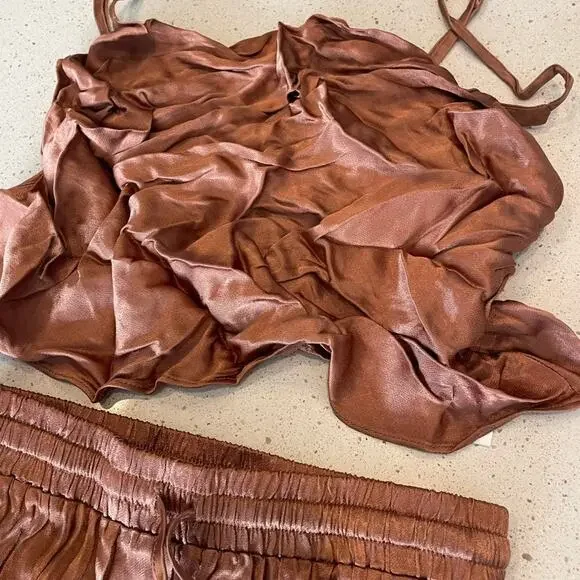 Shona Joy La Lune Lounge Satin Cami & Shorts Set - Picture 4 of 6